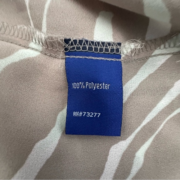 APT. 9 Zebra Print Tie-Front Flutter Sleeve Blouse - Picture 14 of 15